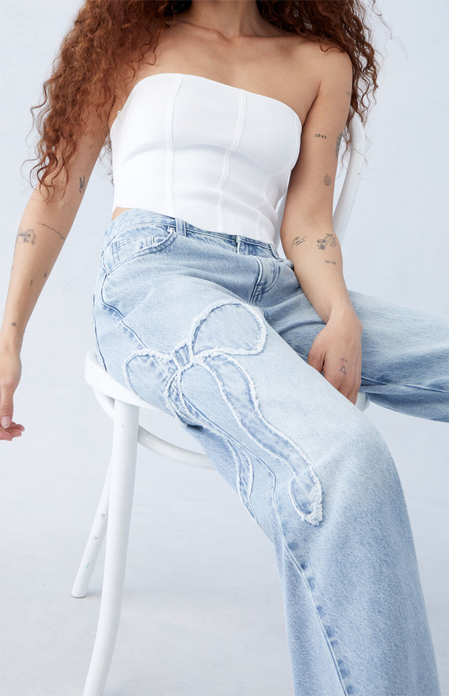 Light Indigo Bow Jeans™
