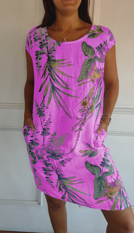 Alyna | Comfy Jurk met ronde hals