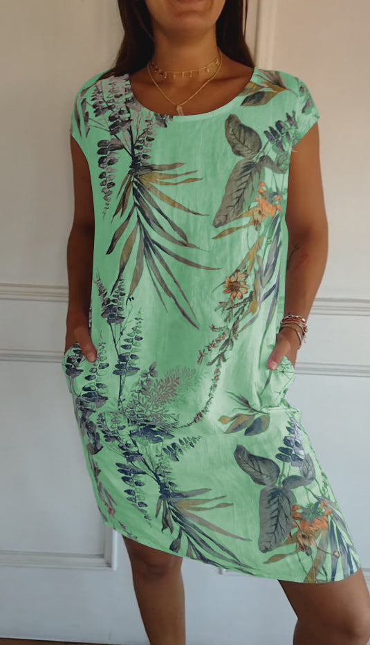 Alyna | Comfy Jurk met ronde hals