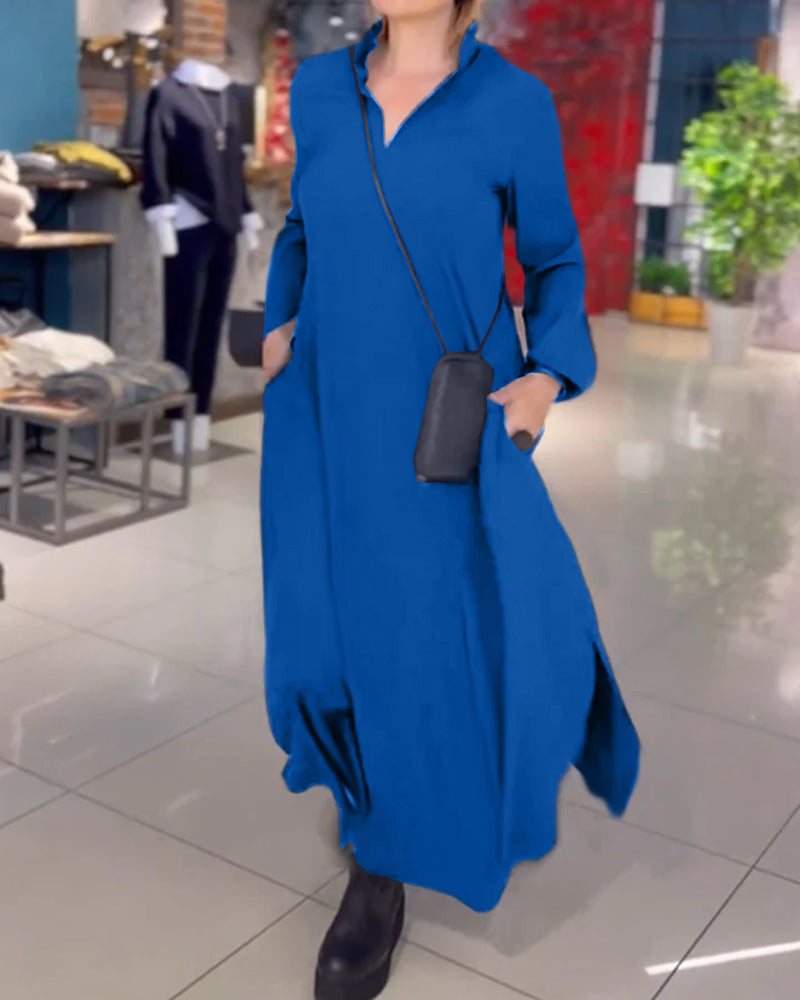 ROBINE™| Lange jurk met split