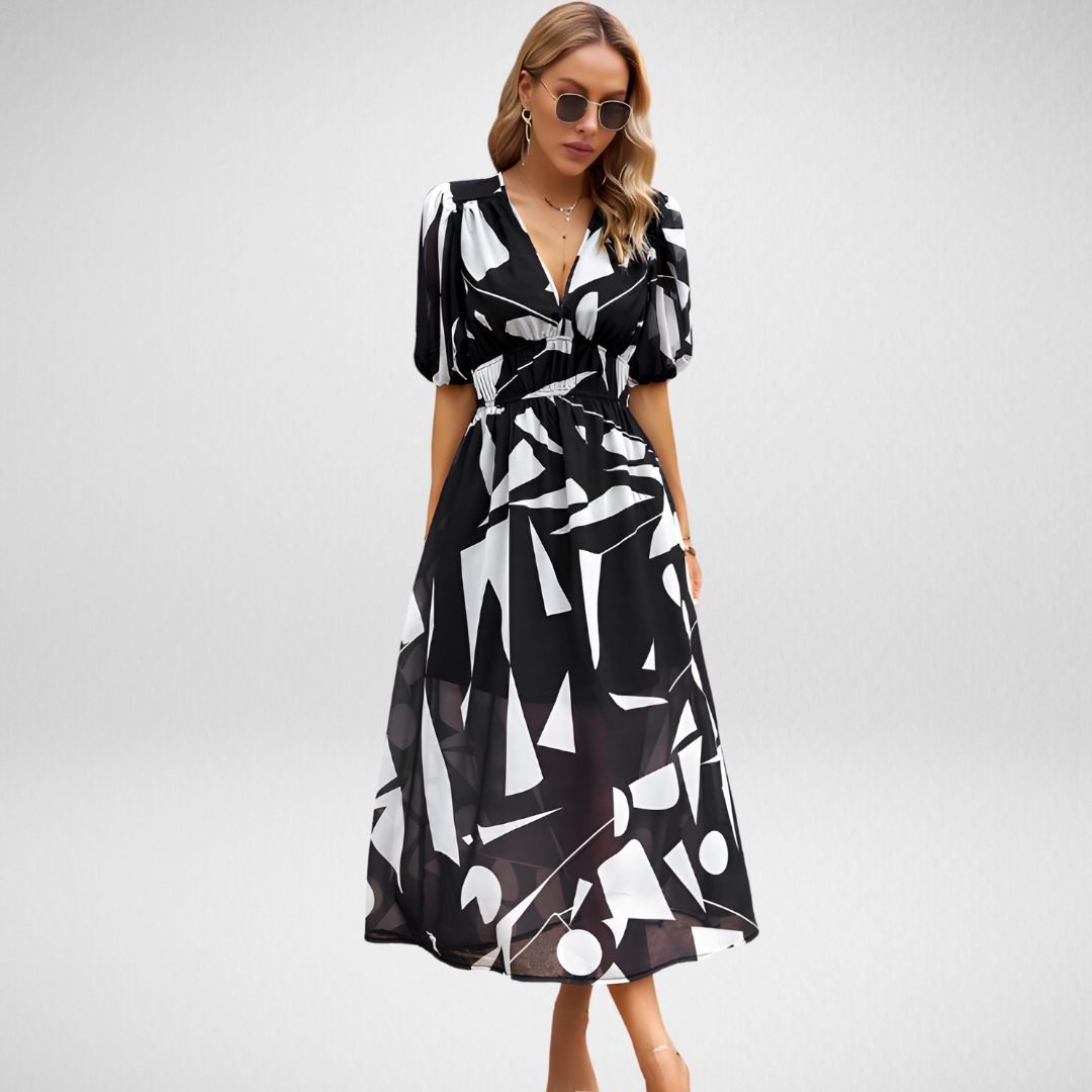 ELENA | CHARMANTE JURK MET V-HALS