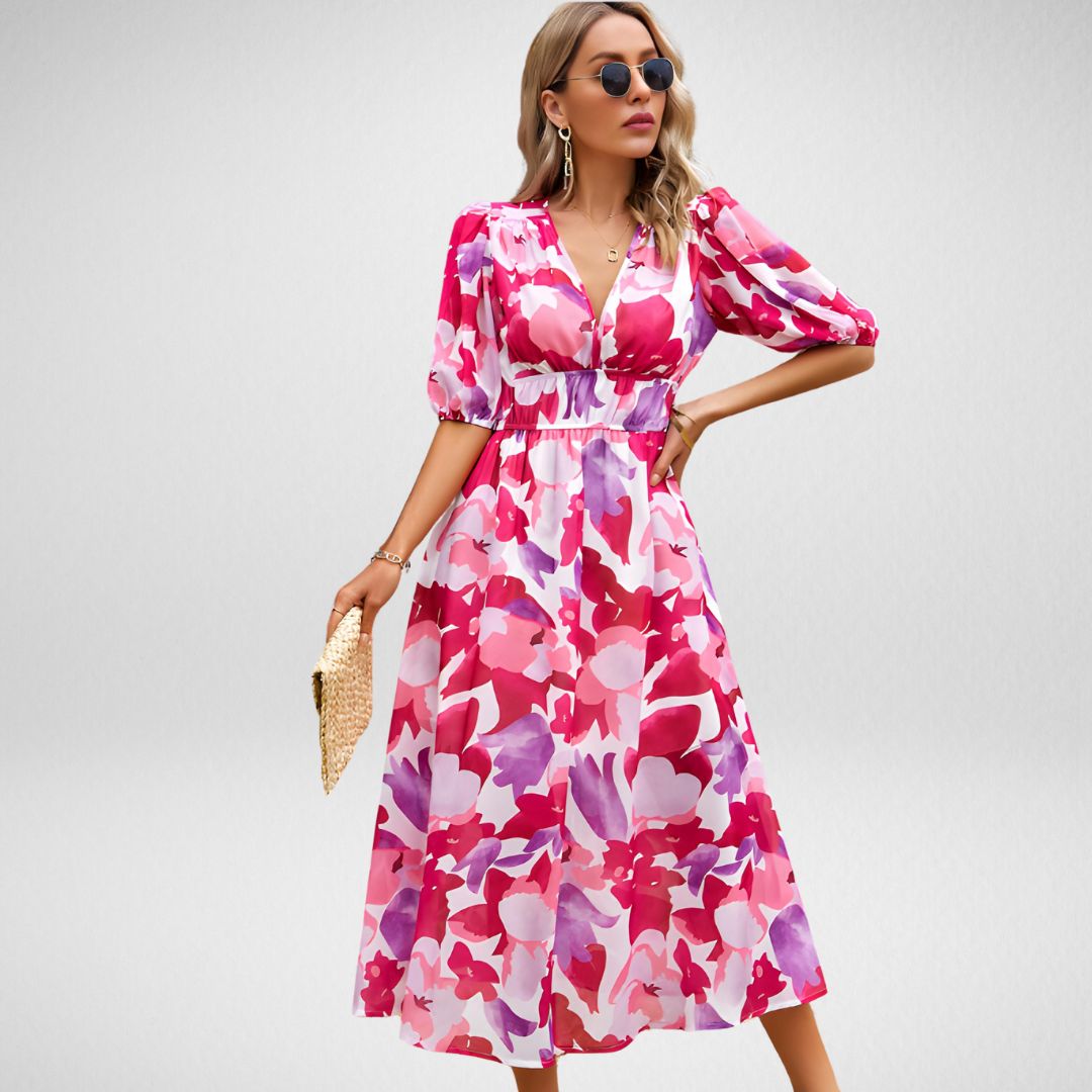 ELENA | CHARMANTE JURK MET V-HALS