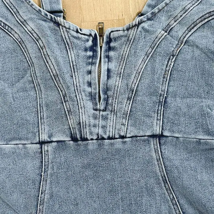 Jarra™ - Denimjurk met Verstelbare Bandjes