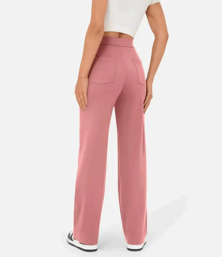 LILY - High waisted elastische casual broek
