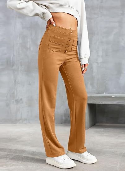 LILY - High waisted elastische casual broek